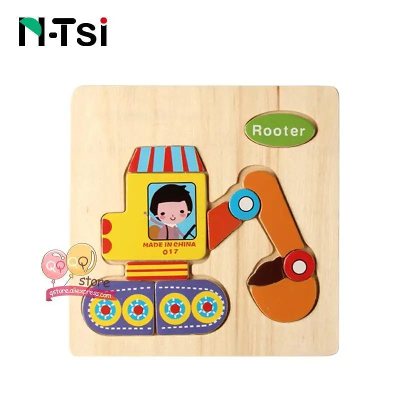 Baby Wooden Puzzle Toys for Toddlers Developing Educational Kids Toys For Children Game Cartoon Animal Gift 3 Years - STEVVEX Baby - animals, baby, baby education, brain teasers, educational toys, fun, gifts for kids, indoor games, intellectual, toddlers, wooden puzle - Stevvex.com