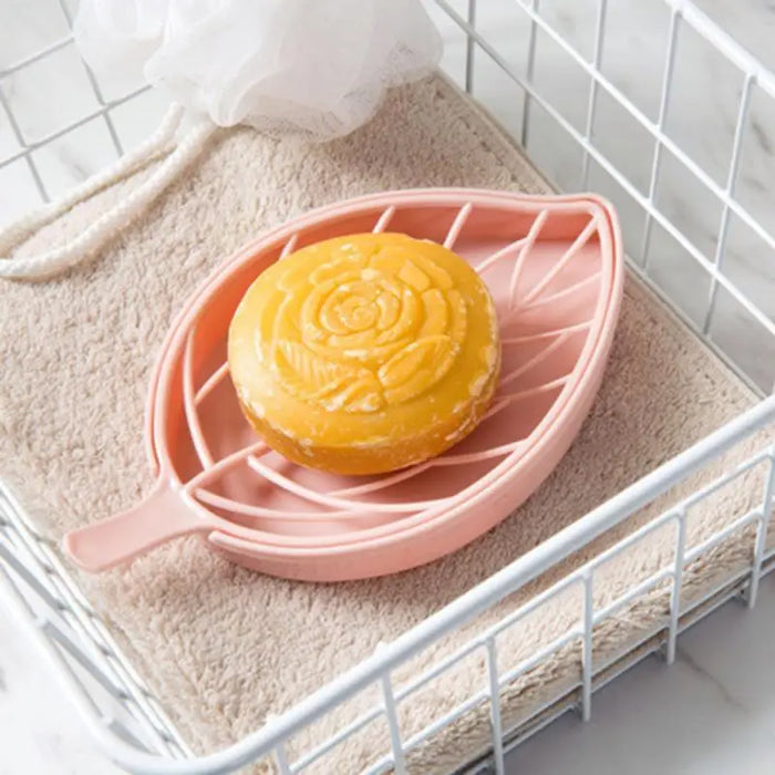 Bathroom Accessories Dish Plate Case Home Shower Leaf Shape Holder Container Soap Box Plastic Soap Box Dispenser Soap