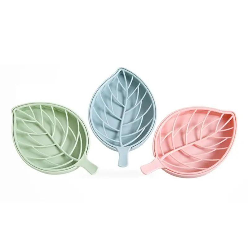 Bathroom Accessories Dish Plate Case Home Shower Leaf Shape Holder Container Soap Box Plastic Soap Box Dispenser Soap