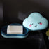 Bathroom Soap Dish Box Cute Cartoon Clouds Soap Holder Home Shower Travel Container Soap Tray Drainer Box Bathroom