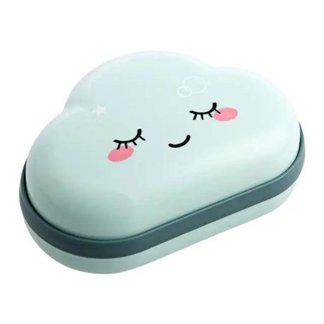 Bathroom Soap Dish Box Cute Cartoon Clouds Soap Holder Home Shower Travel Container Soap Tray Drainer Box Bathroom