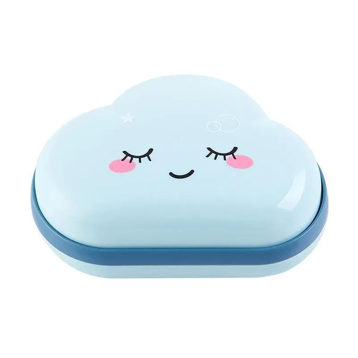 Bathroom Soap Dish Box Cute Cartoon Clouds Soap Holder Home Shower Travel Container Soap Tray Drainer Box Bathroom