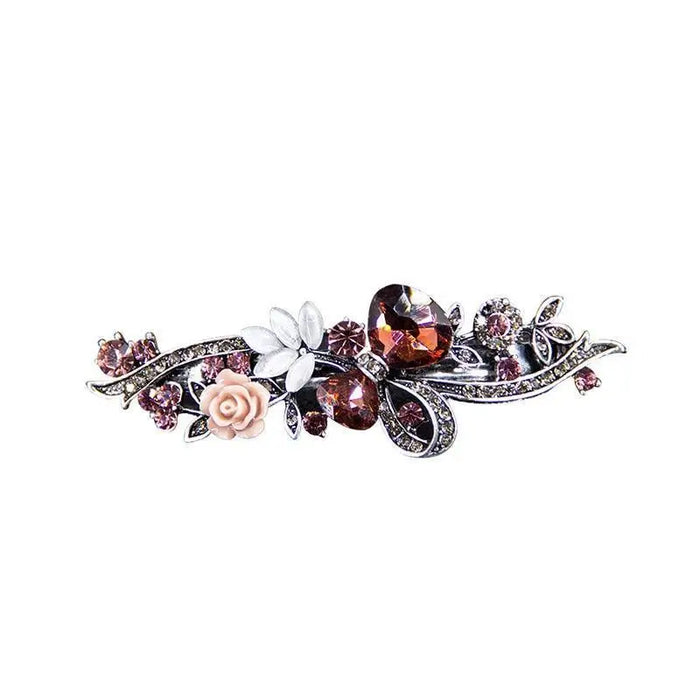 Beautiful Crystal Flower Hair Pin For Women Fashionable Elegant Hair Accessories For Women Jewelry Crystal Rhinestones