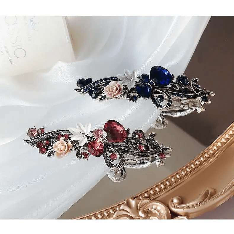 Beautiful Crystal Flower Hair Pin For Women Fashionable Elegant Hair Accessories For Women Jewelry Crystal Rhinestones