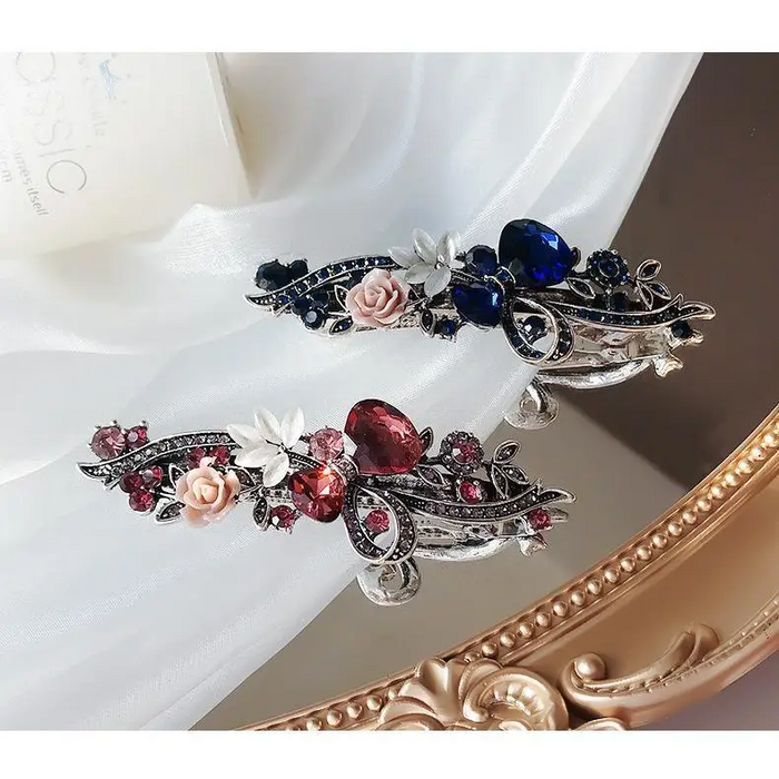 Beautiful Crystal Flower Hair Pin For Women Fashionable Elegant Hair Accessories For Women Jewelry Crystal Rhinestones