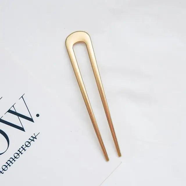 Beautiful Fashion U Shaped Simple Design Hair Pin Vintage Metal Hair Pin Fork Sticks Hair Retro Style Hair Clips