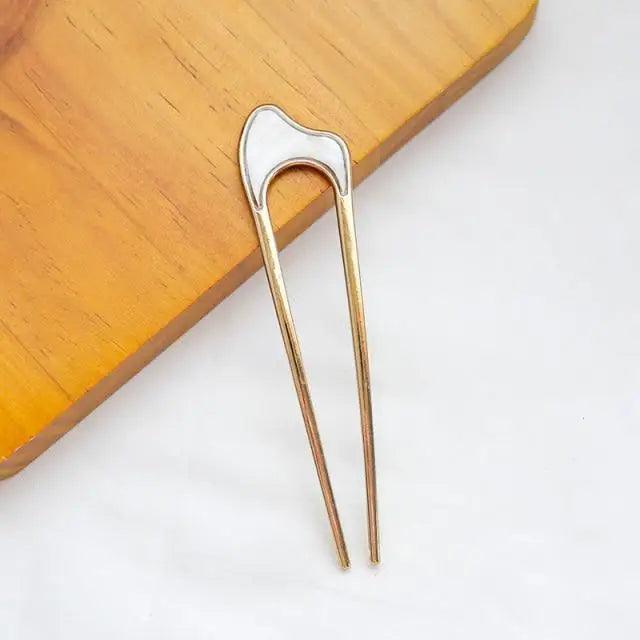 Beautiful Fashion U Shaped Simple Design Hair Pin Vintage Metal Hair Pin Fork Sticks Hair Retro Style Hair Clips