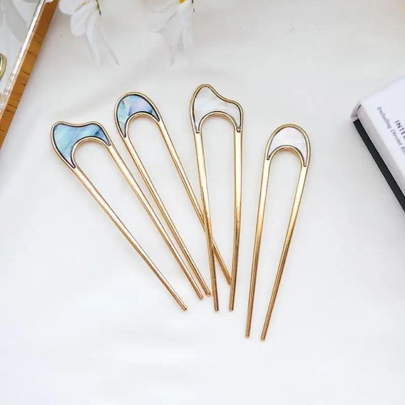 Beautiful Fashion U Shaped Simple Design Hair Pin Vintage Metal Hair Pin Fork Sticks Hair Retro Style Hair Clips