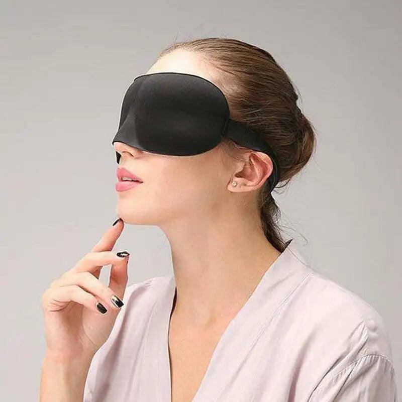 Black 3D Sleep Natural Sleeping Mask Eye Adjustable Strap Eye Mask Cover Portable Travel Blindfold Comfortable Mask