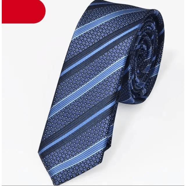 Black Business Dots Printed Polyester Men Necktie Slim Tie Formal Skinny Elegant Office Necktie For Men - 13