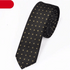 Black Business Dots Printed Polyester Men Necktie Slim Tie Formal Skinny Elegant Office Necktie For Men - 3