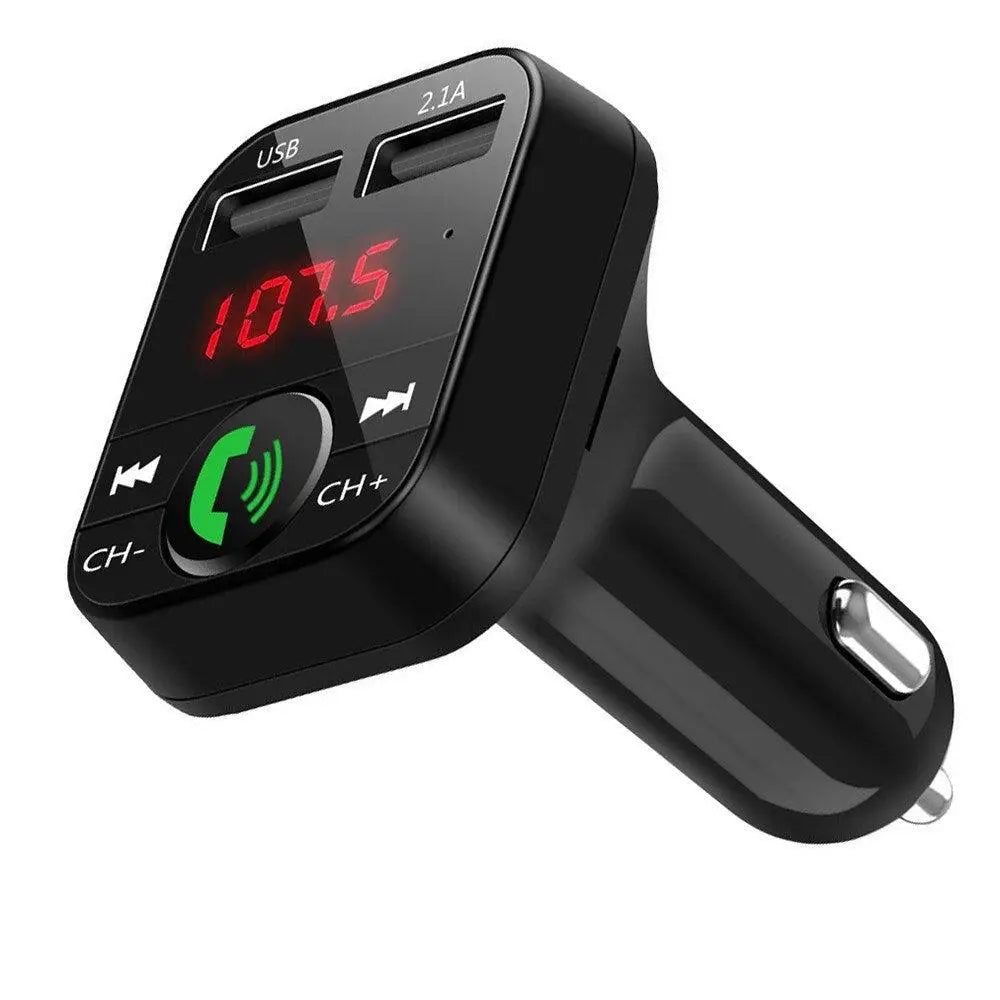 Black Car Bluetooth Wireless Hand-free Transmitter Dual USB Charger Music Player For Cars Easy Use Gadget - STEVVEX Gadgets - 739, Black Car Bluetooth Hand-free Transmitter, Black Car Bluetooth Wireless Hand-free Transmitter, Black Car Hand-free Transmitter, Black Car Transmitter, Bluetooth Wireless Hand-free Transmitter, Car assecorries, car gadget, car gadgets, Car Transmitter, Hand-free Transmitter, Multifunctional car gadget - Stevvex.com