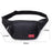 Black Crossbody Fanny Pack Simple Design Belt Bag Canvas Hands Free Travel Bag Sports Workout Durable Lightweight Fanny