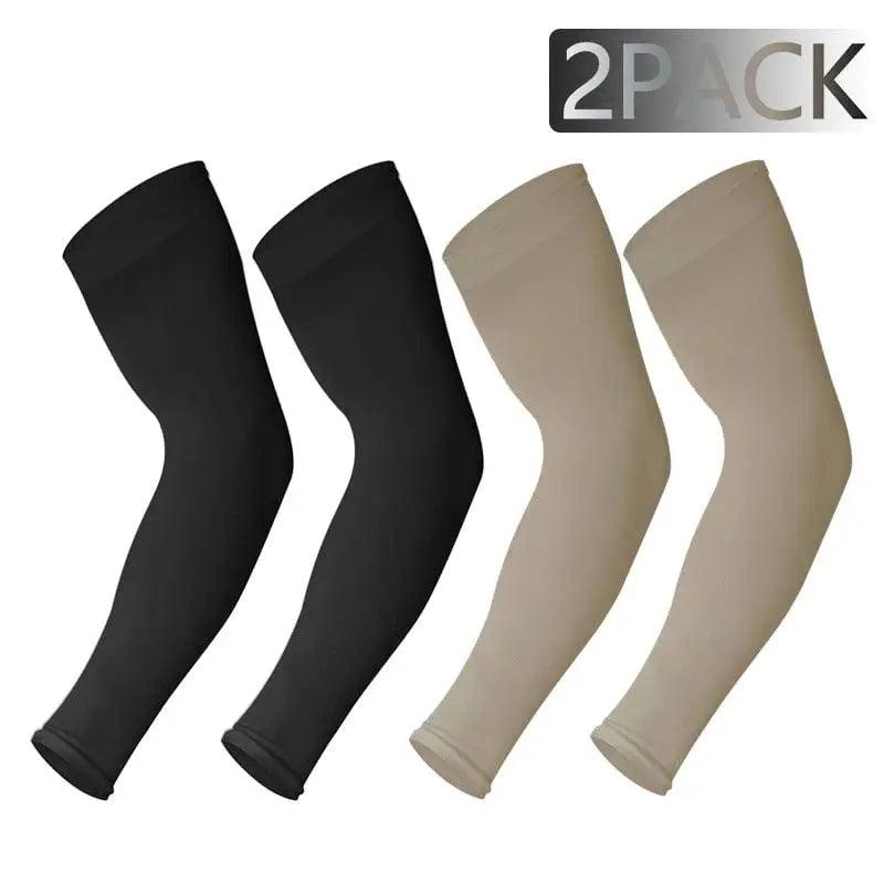 4 Pairs Unisex Cooling Arm Sleeves Cover Cycling Running UV Sun Protection Outdoor Men Nylon Cool Arm Sleeves for Hide Tattoos