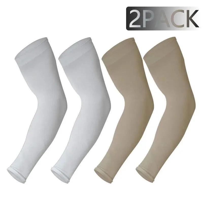 4 Pairs Unisex Cooling Arm Sleeves Cover Cycling Running UV Sun Protection Outdoor Men Nylon Cool Arm Sleeves for Hide Tattoos