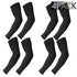 4 Pairs Unisex Cooling Arm Sleeves Cover Cycling Running UV Sun Protection Outdoor Men Nylon Cool Arm Sleeves for Hide Tattoos