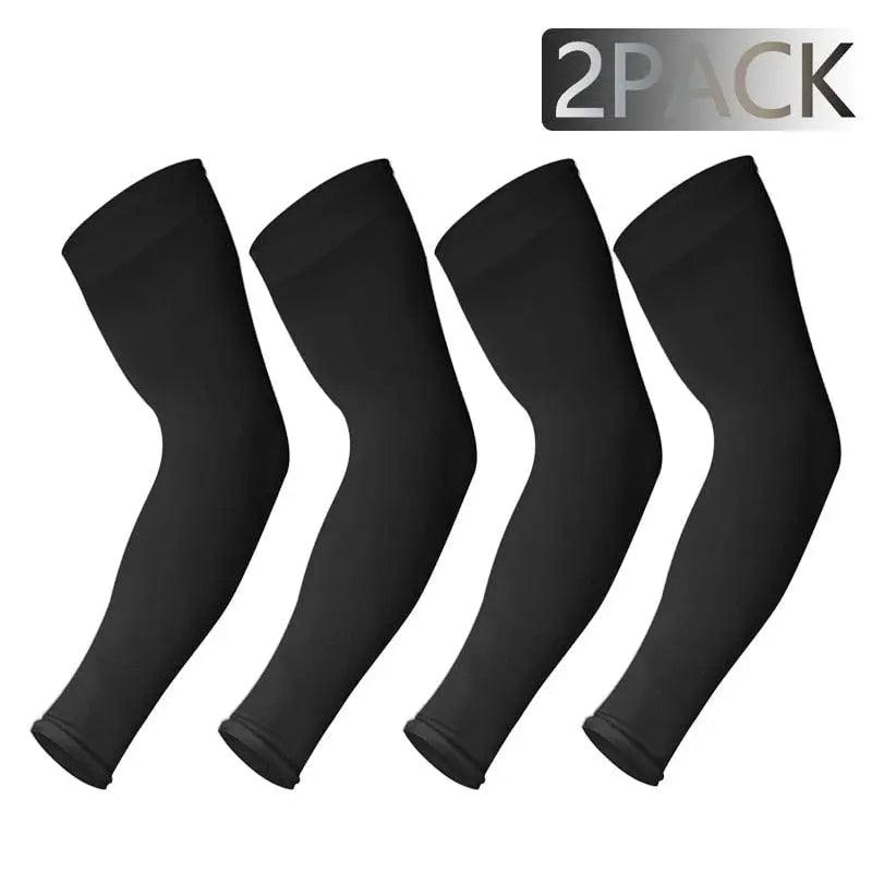 4 Pairs Unisex Cooling Arm Sleeves Cover Cycling Running UV Sun Protection Outdoor Men Nylon Cool Arm Sleeves for Hide Tattoos