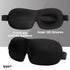 Black Soft Padded Sleeping Mask For Eyes Lightweight Blindfold Night Mask Modern Adjustable Super Smooth Eye Patch