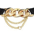 Black Vintage Ladies Dress Belt Charming Chain Buckle Elastic Luxurious Women Belt Metal Chain Style Party Fashion