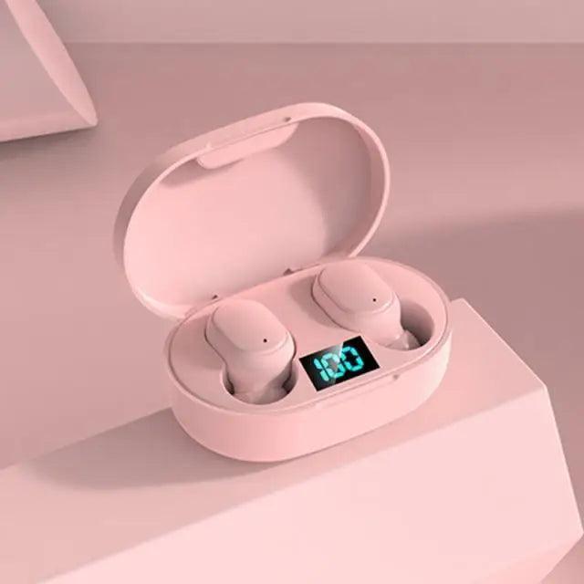 Bluetooth Earphone Wireless Ear Buds 5.0 LED Display Button Control Quality Sound Earphones in - Ear Headphones