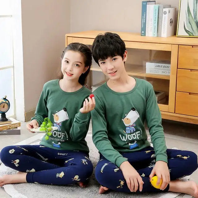 2021 Boys Girls Sleepwear Winter Cotton Pajamas Sets Children Home Wear For Boy Pajamas Kids Nightwear  Teenage Pajamas Clothes - Treko - 2021 pajamas, 2021 trends, birthday gifts, comfortable pajamas, fashion 2021, fashionable pajamas, new trend 2021, pajamas, pajamas 2021, pajamas for kids, pajamas set, trends 2021, trendy kids pajamas, trendy kids pajamas 2021, trendy pajamas, trendy pajamas 2021, winter pajamas, winter pajamas 2021- Stevvex.com