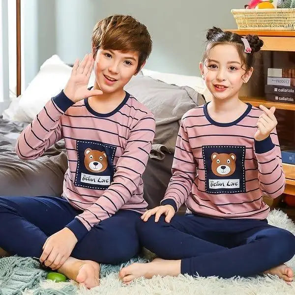 2021 Boys Girls Sleepwear Winter Cotton Pajamas Sets Children Home Wear For Boy Pajamas Kids Nightwear  Teenage Pajamas Clothes - Treko - 2021 pajamas, 2021 trends, birthday gifts, comfortable pajamas, fashion 2021, fashionable pajamas, new trend 2021, pajamas, pajamas 2021, pajamas for kids, pajamas set, trends 2021, trendy kids pajamas, trendy kids pajamas 2021, trendy pajamas, trendy pajamas 2021, winter pajamas, winter pajamas 2021- Stevvex.com