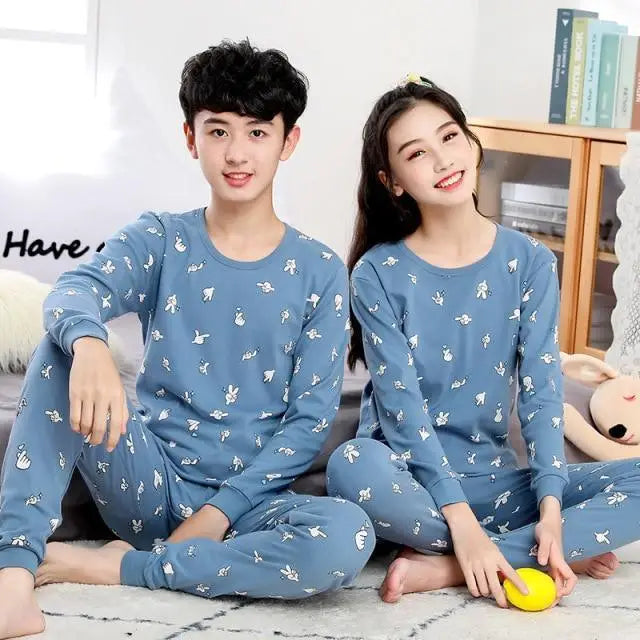 2021 Boys Girls Sleepwear Winter Cotton Pajamas Sets Children Home Wear For Boy Pajamas Kids Nightwear  Teenage Pajamas Clothes - Treko - 2021 pajamas, 2021 trends, birthday gifts, comfortable pajamas, fashion 2021, fashionable pajamas, new trend 2021, pajamas, pajamas 2021, pajamas for kids, pajamas set, trends 2021, trendy kids pajamas, trendy kids pajamas 2021, trendy pajamas, trendy pajamas 2021, winter pajamas, winter pajamas 2021- Stevvex.com