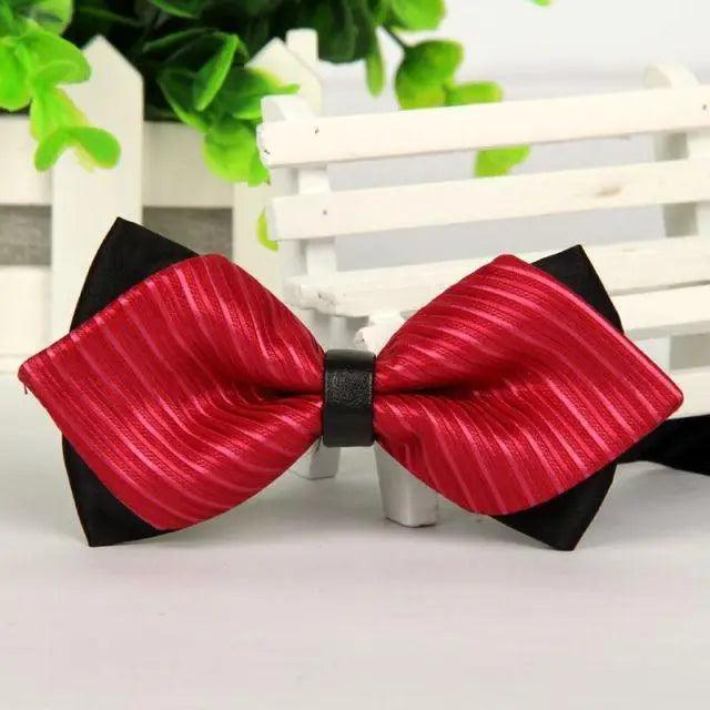 Business Black Golden Butterfly Men Bowtie Luxury Double Layer Pointed Classic Bow Tie Lovely Men Gift For Office