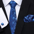 Business Men Silk Necktie Cufflinks Set Luxury Design Necktie With Handkerchief Necktie For Casual And Daily Wear