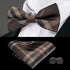 Business Red Color Butterfly Bow Tie Pocket Square Cufflinks Suit Set For Men Adjustable Self Bowtie Formal Bowtie Set