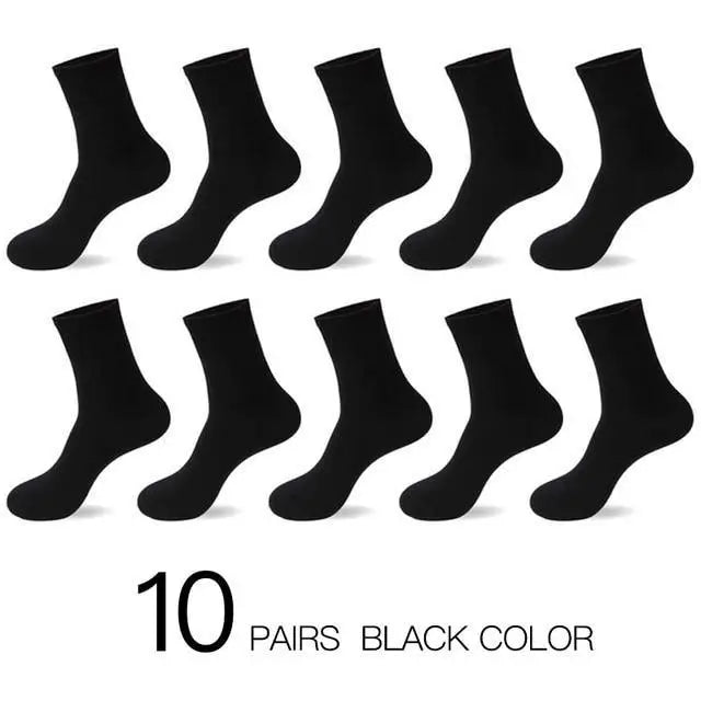 Business Simple White Cotton Socks 10 Pairs Men Breathable Socks Spring Summer Socks for Men Heavy Duty Reinforced