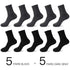 Business Simple White Cotton Socks 10 Pairs Men Breathable Socks Spring Summer Socks for Men Heavy Duty Reinforced