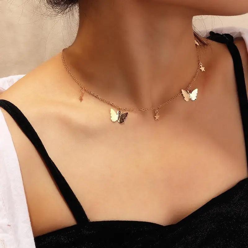 Butterfly Unique Aesthetic Charm Choker Butterfly Necklace Fashion Jewelry for Women - Women Fashion Jewelry Gift - 06