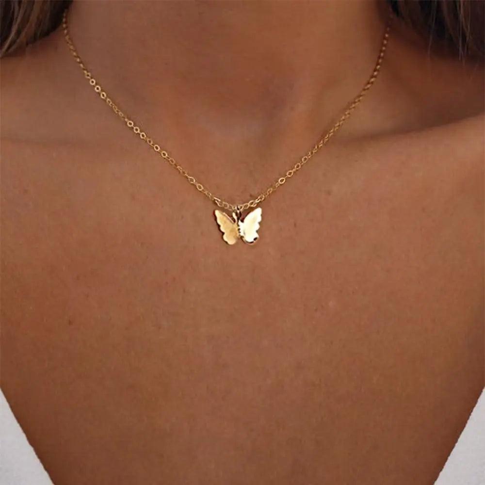 Butterfly Unique Aesthetic Charm Choker Butterfly Necklace Fashion Jewelry for Women - Women Fashion Jewelry Gift - 04