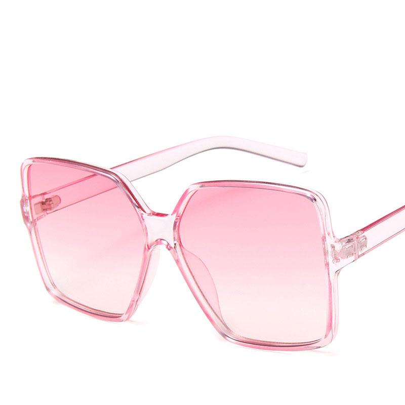 Vintage Oversize SquareLuxury Big Frame Elegant Lady and Woman  Sunglasses With Gradient Glasses and UV400 Protection