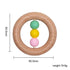 Modern Wooden Rattle Beech Bear Hand Teething Wooden Ring Baby Rattles Play Educational Toys For Kids