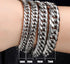 Luxury Miami Stainless Steel Chain Bracelets For  Men Flat Curb Bracelet Hip Hop Rock Sports Jewelry Style