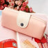 Candy Color Unique Design PU Leather Metal Button Pencil Cases For Girls Cute Stationary Boy Pencil Pouch For Students