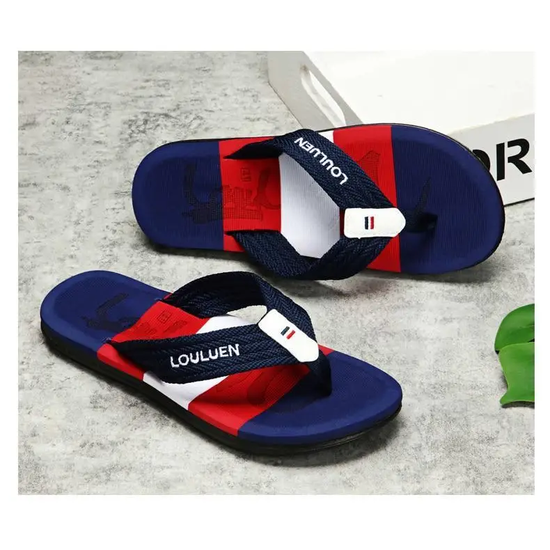 Casual Men Blue Summer Flip Flops High Quality Men Flip Flops Breathable Beach Slippers Outdoor Cool Simple Design