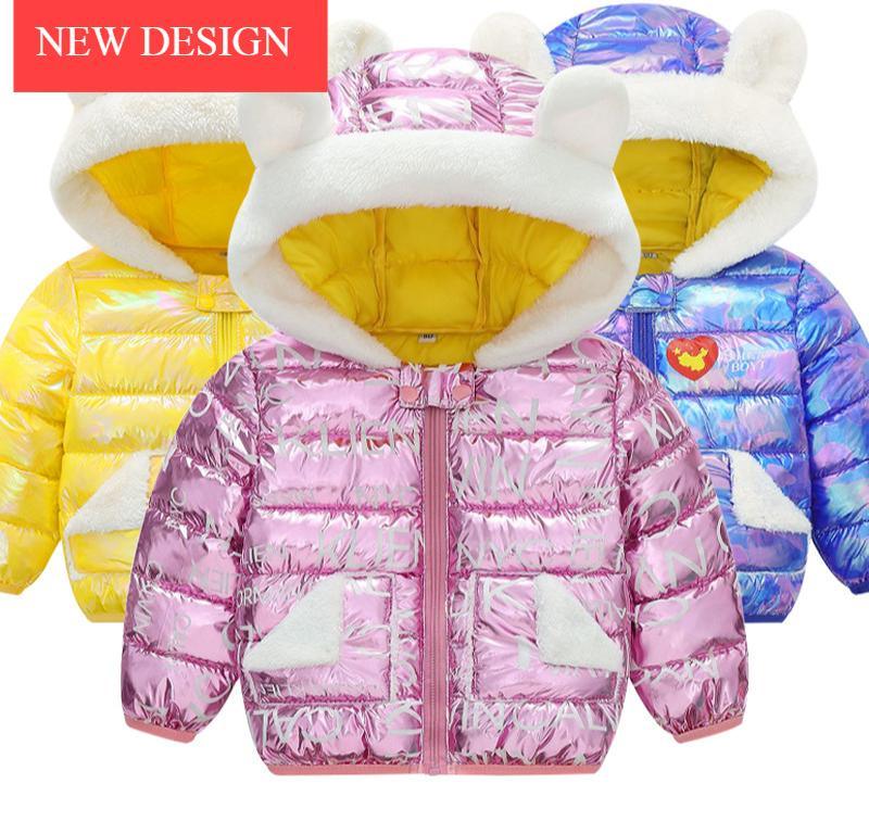 Shiny Modern Luxury Speciall Designed Winter Outerwear Hooded Coat & Jacket Winter Fashion Kids clothing Models For  Babies and Girls 3-24 Months