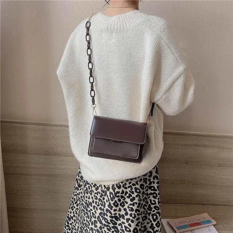 Chain Design Trendy Lady Bags Mini Pu Leather Flap Bags for Women Shoulder Handbag Female Fashion Cross Body Bag with Lid - ALLURELATION - 575, Bags, bags for girls, bags for ladies, Bags in demand, Best Selling Bag, Chain Design Bags, Cross Body Bag For Girls, Female Fashionable Bag, gift bags, Hot Sale Bag, Hot Selling Handbags, Luxury Bags, Matching Bags, Modern Bags, Party Bags, Stylish Hanging Bags, Trendy Bags, Trendy Lady Bags, Vintage Style bag - Stevvex.com