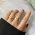 Charming 9 PCs Combo Bohemian And Vintage Style Golden Knuckle Rings Set for Women and Girls - Gold Finger Rings - 7