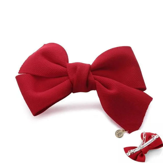 Charming Big Bows Headband Elastic Hair Clips For Women Fashionable Hair Clip Accessories Cute Girls Hair Bows Ponytail