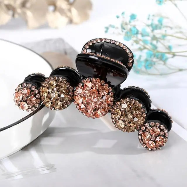 Charming Big Shiny Rhinestone Hair Claws Crystal Non - slip Hair Clips For Women Classic Style Ponytail Girls Hair