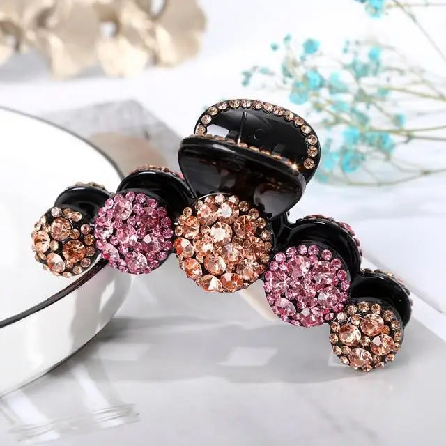 Charming Big Shiny Rhinestone Hair Claws Crystal Non - slip Hair Clips For Women Classic Style Ponytail Girls Hair