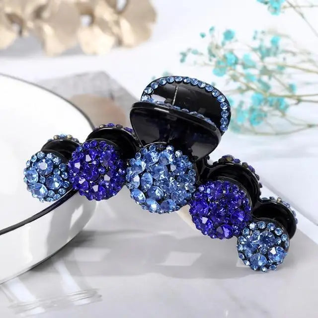 Charming Big Shiny Rhinestone Hair Claws Crystal Non - slip Hair Clips For Women Classic Style Ponytail Girls Hair