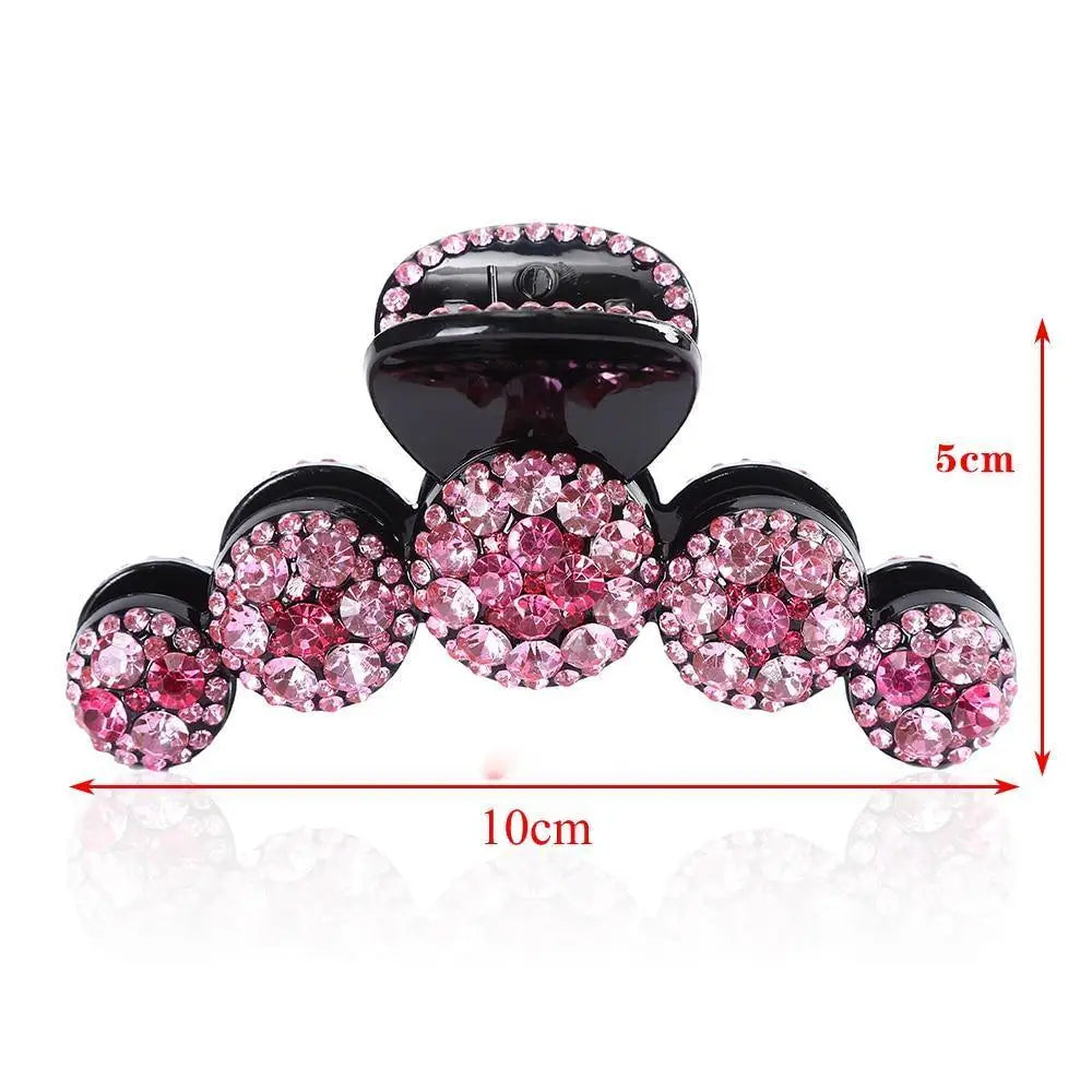 Charming Big Shiny Rhinestone Hair Claws Crystal Non - slip Hair Clips For Women Classic Style Ponytail Girls Hair