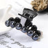 Charming Black Big Acrylic Hair Claw Elegant Design Women Large Pearl Jaw Clips Fashion Hair Clips - 7 - STIL6847YHBBN