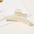 Charming Black Big Acrylic Hair Claw Elegant Design Women Large Pearl Jaw Clips Fashion Hair Clips - 1 - STIL6847YHBBN