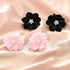 Charming Black Floral Women's Earrings Fashionable Trendy Elegant Design Jewelry For Ladies And Girls - ALLURELATION - 573, birthday earrings, black floral earrings, cute earrings, Earings for ladies, earrings, earrings for girls, earrings for women, Elegance earrings, fashionable earrings, Fashionable ladies jewelry, floral earrings, jewelry, luxury earrings, matching jewelry, Metal Earrings for ladies, party earrings, simple small earrings, Stylish Black earrings - Stevvex.com